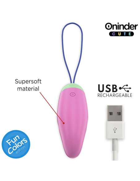 ONINDER CUTE - LOVE PLEASURE HUEVO VIBRO-ROTADOR 360 SILICONA - APP MUNDIAL GRATUITA
