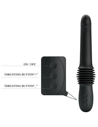 PRETTY LOVE - PAZUZU VIBRADOR 3 MODOS DE EMPUJE NEGRO