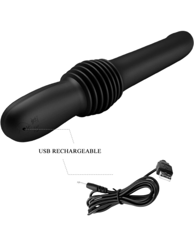 PRETTY LOVE - PAZUZU VIBRADOR 3 MODOS DE EMPUJE NEGRO