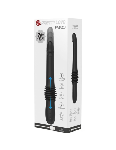 PRETTY LOVE - PAZUZU VIBRADOR 3 MODOS DE EMPUJE NEGRO