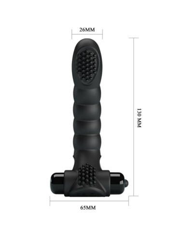 PRETTY LOVE - ALEXANDER VIBRADOR DE DEDO 10 VIBRACIONES NEGRO