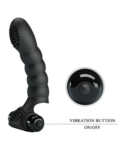 PRETTY LOVE - ALEXANDER VIBRADOR DE DEDO 10 VIBRACIONES NEGRO