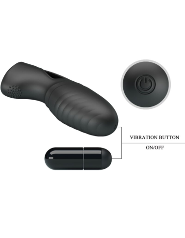 PRETTY LOVE - ALAN VIBRADOR DE DEDO SILICONA NEGRO