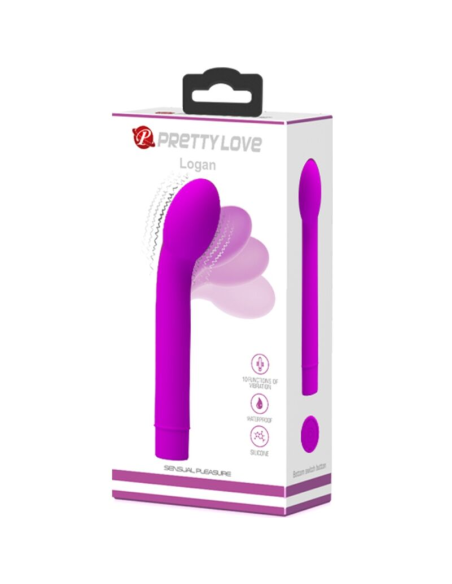 PRETTY LOVE - LOGAN VIBRADOR PUNTO G 10 VIBRACIONES MORADO