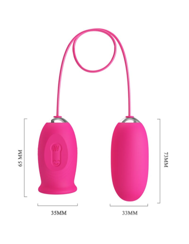 PRETTY LOVE - DAISY HUEVO VIBRADOR LENGUA ESTIMULADORA DE CLÍTORIS ROSA