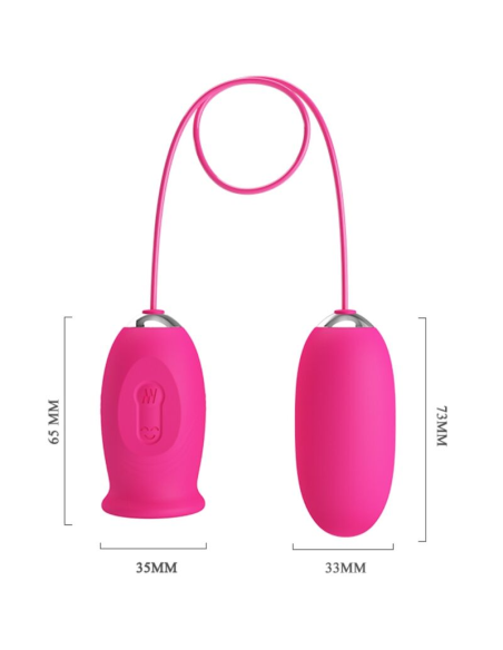 PRETTY LOVE - DAISY HUEVO VIBRADOR LENGUA ESTIMULADORA DE CLÍTORIS ROSA