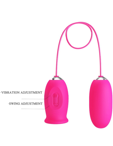 PRETTY LOVE - DAISY HUEVO VIBRADOR LENGUA ESTIMULADORA DE CLÍTORIS ROSA