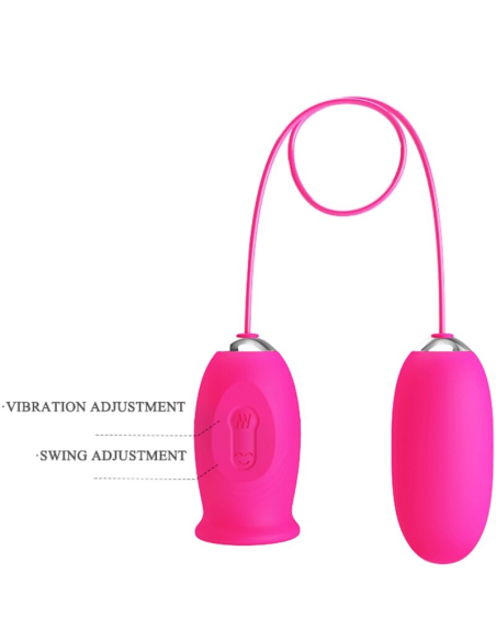 PRETTY LOVE - DAISY HUEVO VIBRADOR LENGUA ESTIMULADORA DE CLÍTORIS ROSA