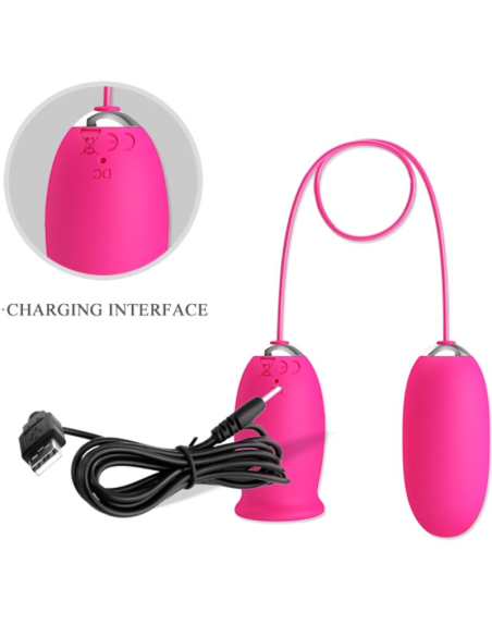 PRETTY LOVE - DAISY HUEVO VIBRADOR LENGUA ESTIMULADORA DE CLÍTORIS ROSA