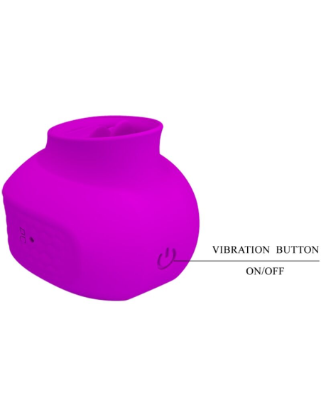 PRETTY LOVE - ESTELLE LENGUA ESTIMULADORA CLÍTORIS 12 VIBRACIONES MORADO