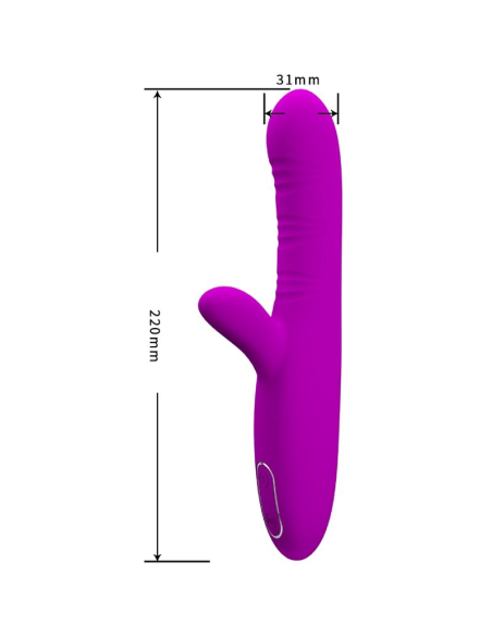 PRETTY LOVE - ANGELIQUE VIBRADOR MULTIFUNCIÓN ESTIMULADOR DE CLÍTORIS MORADO
