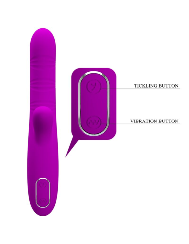 PRETTY LOVE - ANGELIQUE VIBRADOR MULTIFUNCIÓN ESTIMULADOR DE CLÍTORIS MORADO