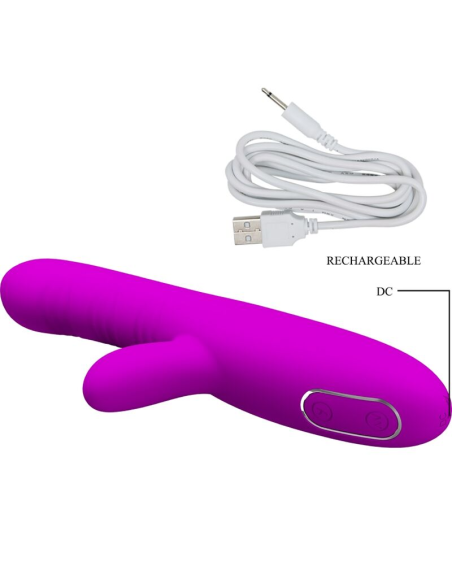 PRETTY LOVE - ANGELIQUE VIBRADOR MULTIFUNCIÓN ESTIMULADOR DE CLÍTORIS MORADO