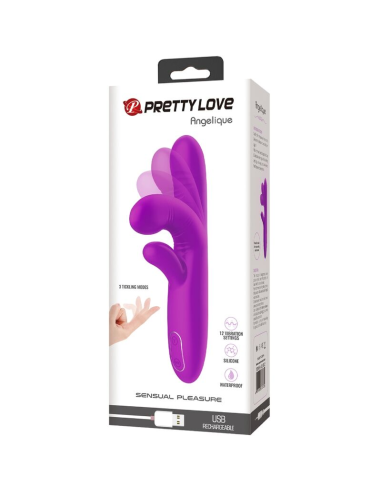 PRETTY LOVE - ANGELIQUE VIBRADOR MULTIFUNCIÓN ESTIMULADOR DE CLÍTORIS MORADO