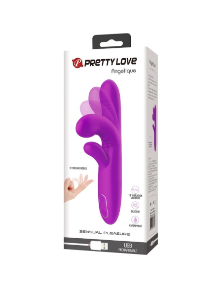 PRETTY LOVE - ANGELIQUE VIBRADOR MULTIFUNCIÓN ESTIMULADOR DE CLÍTORIS MORADO