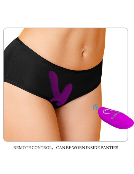PRETTY LOVE - MASAJEADOR and VIBRADOR 12 VIBRACIONES CONTROL REMOTO MORADO