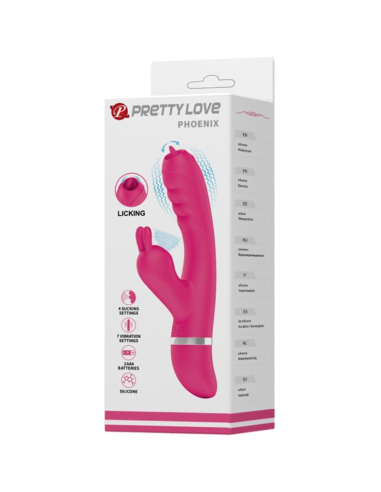 PRETTY LOVE - PHOENIX VIBRADOR RABBIT MULTIFUNCIÓN ROSA