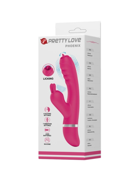 PRETTY LOVE - PHOENIX VIBRADOR RABBIT MULTIFUNCIÓN ROSA