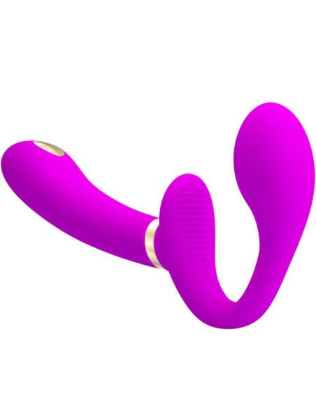PRETTY LOVE - THUNDERBIRD VIBRADOR DOBLE STRAP-ON CONTROL REMOTO MORADO