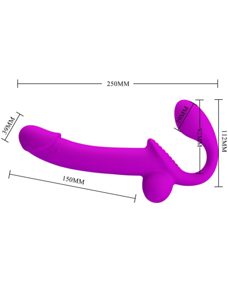 PRETTY LOVE - KELPIE ESTIMULADOR STRAP-ON DOBLE MORADO