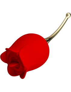 PRETTY LOVE - ROSE LOVER ROSA ESTIMULADORA DE CLÍTORIS 12 VIBRACIONES ROJO