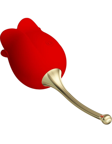 PRETTY LOVE - ROSE LOVER ROSA ESTIMULADORA DE CLÍTORIS 12 VIBRACIONES ROJO