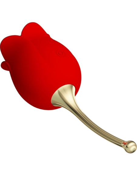 PRETTY LOVE - ROSE LOVER ROSA ESTIMULADORA DE CLÍTORIS 12 VIBRACIONES ROJO