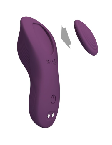 PRETTY LOVE - MANE MASAJEADOR LAY ON CLÍTORIS 10 VIBRACIONES CONTROL REMOTO MORADO
