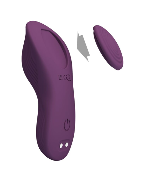 PRETTY LOVE - MANE MASAJEADOR LAY ON CLÍTORIS 10 VIBRACIONES CONTROL REMOTO MORADO