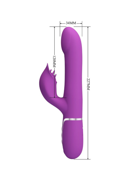 PRETTY LOVE - VIBRADOR and ESTIMULADOR MULTIFUNCIÓN 4 EN 1 MORADO