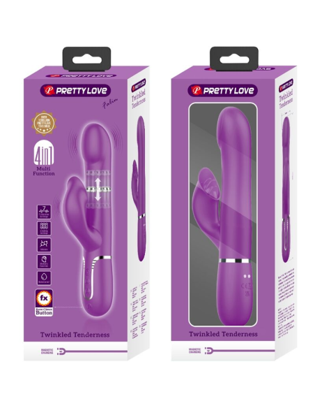 PRETTY LOVE - VIBRADOR and ESTIMULADOR MULTIFUNCIÓN 4 EN 1 MORADO