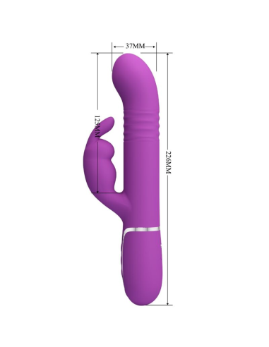 PRETTY LOVE - COALE VIBRADOR RABBIT MULTIFUNCIÓN 4 EN 1 MORADO