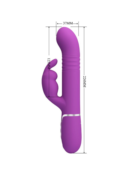 PRETTY LOVE - COALE VIBRADOR RABBIT MULTIFUNCIÓN 4 EN 1 MORADO