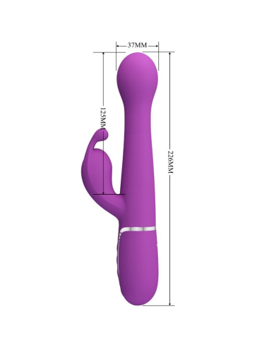 PRETTY LOVE - DEJON VIBRADOR RABBIT MULTIFUNCIÓN 3 EN 1 MORADO