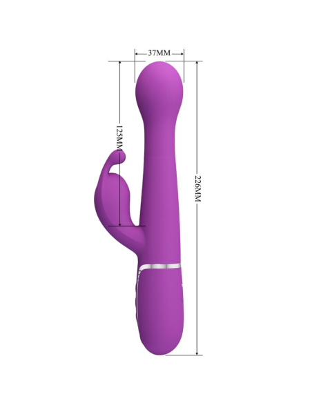 PRETTY LOVE - DEJON VIBRADOR RABBIT MULTIFUNCIÓN 3 EN 1 MORADO