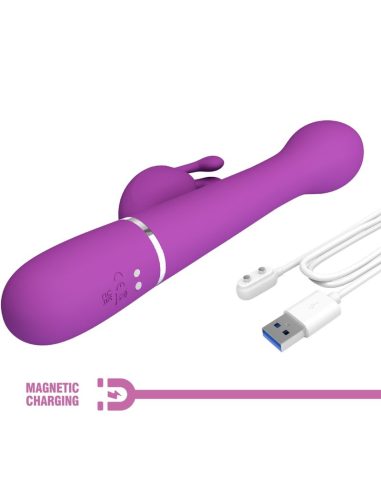 PRETTY LOVE - DEJON VIBRADOR RABBIT MULTIFUNCIÓN 3 EN 1 MORADO