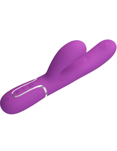 PRETTY LOVE - PERLITA VIBRADOR RABBIT MULTIFUNCIÓN 3 EN 1 MORADO