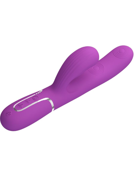 PRETTY LOVE - PERLITA VIBRADOR RABBIT MULTIFUNCIÓN 3 EN 1 MORADO