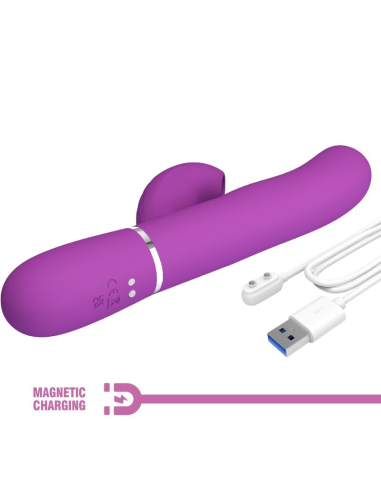 PRETTY LOVE - PERLITA VIBRADOR RABBIT MULTIFUNCIÓN 3 EN 1 MORADO