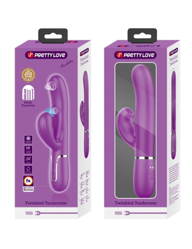 PRETTY LOVE - PERLITA VIBRADOR RABBIT MULTIFUNCIÓN 3 EN 1 MORADO