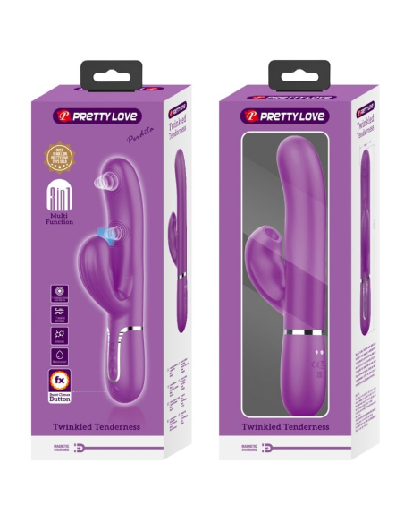 PRETTY LOVE - PERLITA VIBRADOR RABBIT MULTIFUNCIÓN 3 EN 1 MORADO