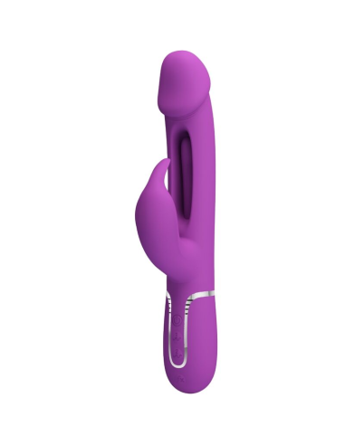 PRETTY LOVE - KAMPAS VIBRADOR RABBIT MULTIFUNCIÓN 3 EN 1 MORADO