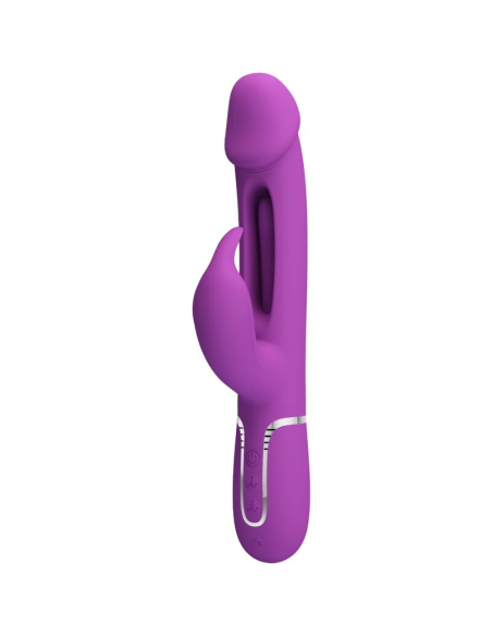 PRETTY LOVE - KAMPAS VIBRADOR RABBIT MULTIFUNCIÓN 3 EN 1 MORADO