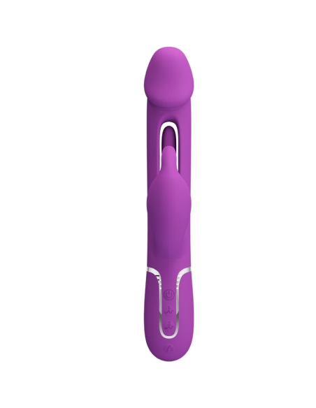 PRETTY LOVE - KAMPAS VIBRADOR RABBIT MULTIFUNCIÓN 3 EN 1 MORADO