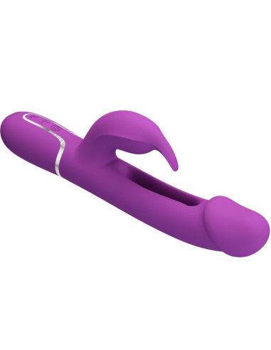 PRETTY LOVE - KAMPAS VIBRADOR RABBIT MULTIFUNCIÓN 3 EN 1 MORADO