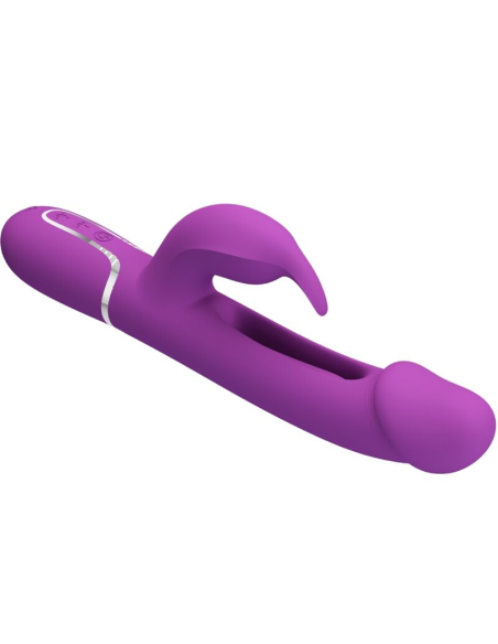 PRETTY LOVE - KAMPAS VIBRADOR RABBIT MULTIFUNCIÓN 3 EN 1 MORADO