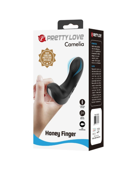 PRETTY LOVE - CAMELIA VIBRADOR DE DEDO 7 VIBRACIONES NEGRO
