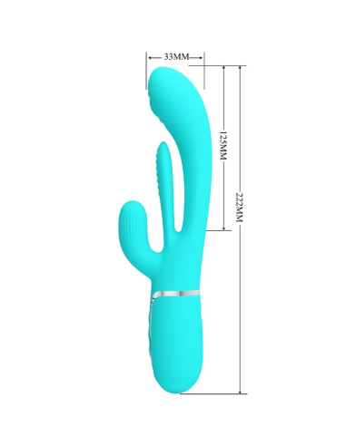 PRETTY LOVE - SHANIA TRIPLE VIBRADOR RABBIT MULTIFUNCIÓN 3 EN 1