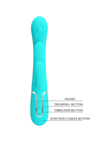 PRETTY LOVE - SHANIA TRIPLE VIBRADOR RABBIT MULTIFUNCIÓN 3 EN 1