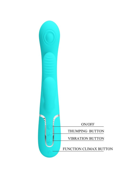 PRETTY LOVE - SHANIA TRIPLE VIBRADOR RABBIT MULTIFUNCIÓN 3 EN 1